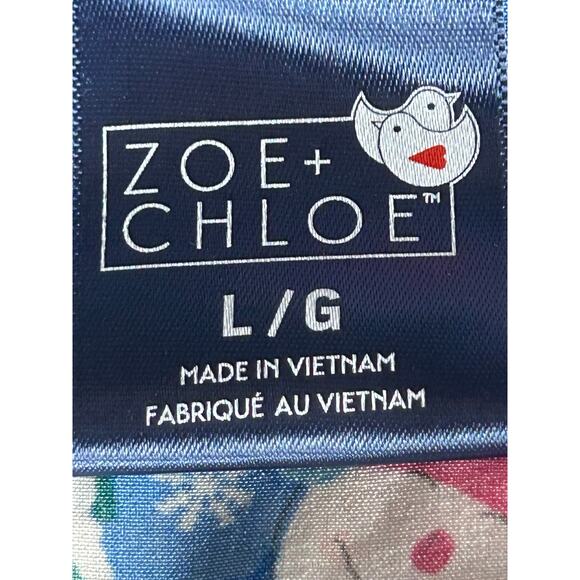 Zoe & Chloe Christmas scrub top size large - Picture 4 of 5